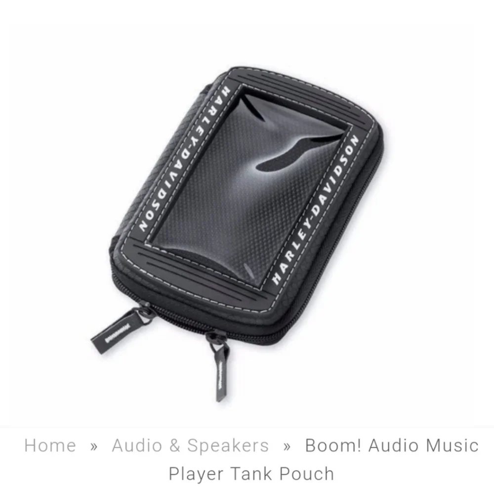 Harley-Davidson Black Zip Phone Wallet with Clear Window and Logo